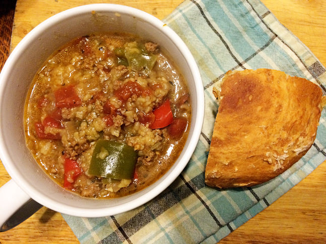 Stuffed Pepper Soup ~ Sugar Creek Farm